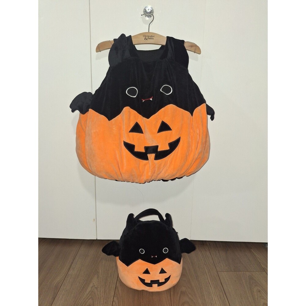 Kids Squishmallows Emily Bat Costume Halloween Basket Cosplay